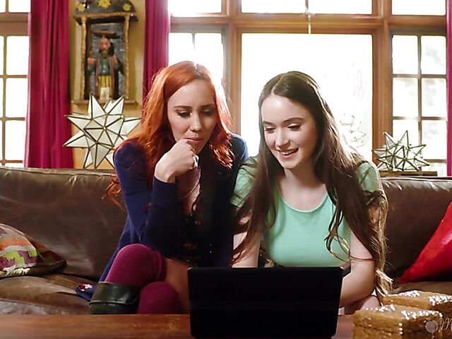 MILF and teen lesbian porn with Hazel Moore and Jupiter Jetson