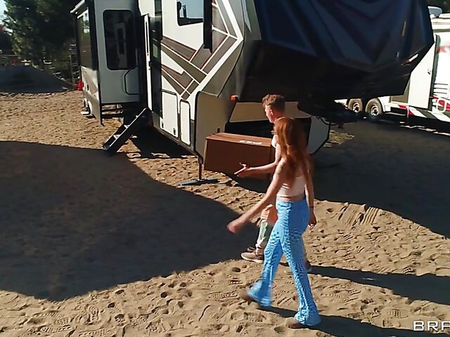 Trailer park interracial foursome with Hazel Moore and Ebony Mystique