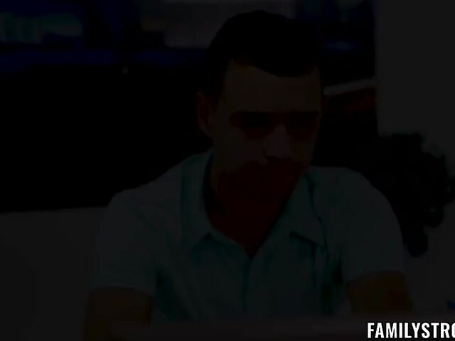 Blindfolded blowjob and pussy fuck with natural tits step sister Ava Sinclaire