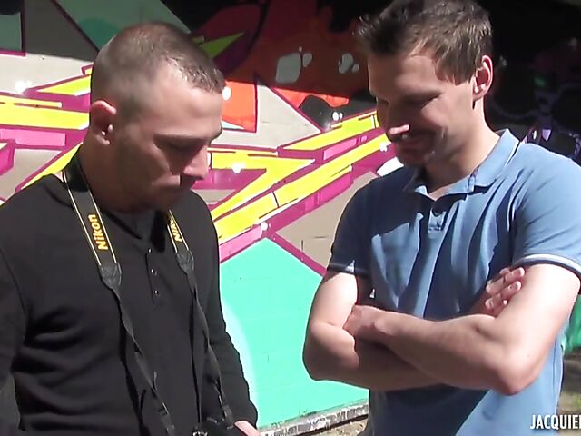 French outdoor threesome by the lake with Carla Rosa