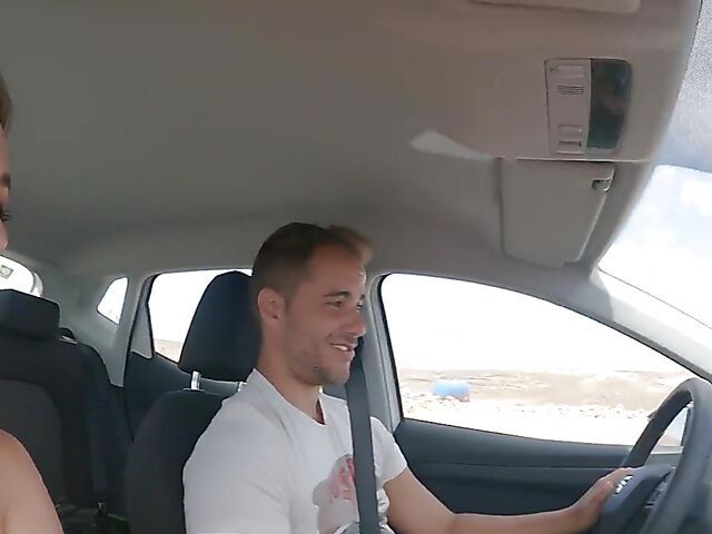 Miriam and Jorge's POV outdoor big tits fuck video