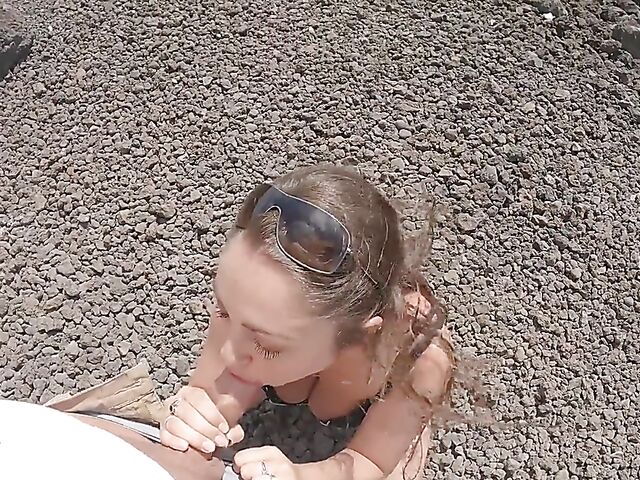 Miriam and Jorge's POV outdoor big tits fuck video