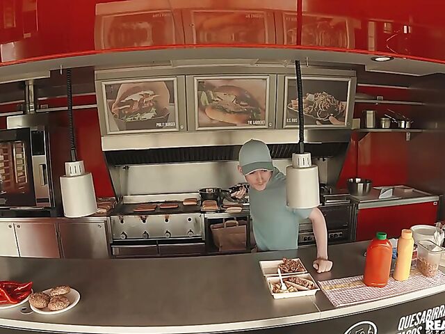 POV sex in the food truck with busty hot dog lover Lady Lyne