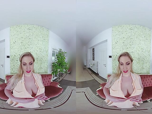 Gerogie Lyall - VR 3D Euro MILF jerk off instructions