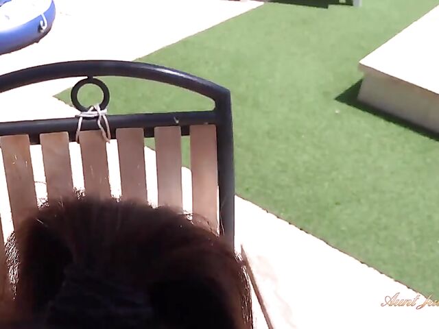 Naughty MILF POV fantasy by the pool featuring Eva Johnson