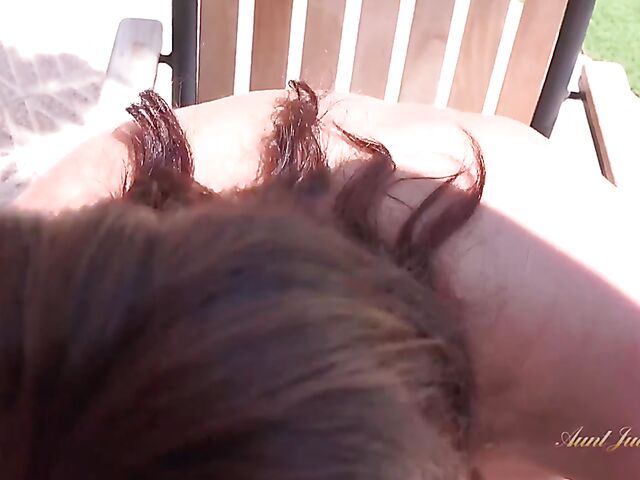 Naughty MILF POV fantasy by the pool featuring Eva Johnson