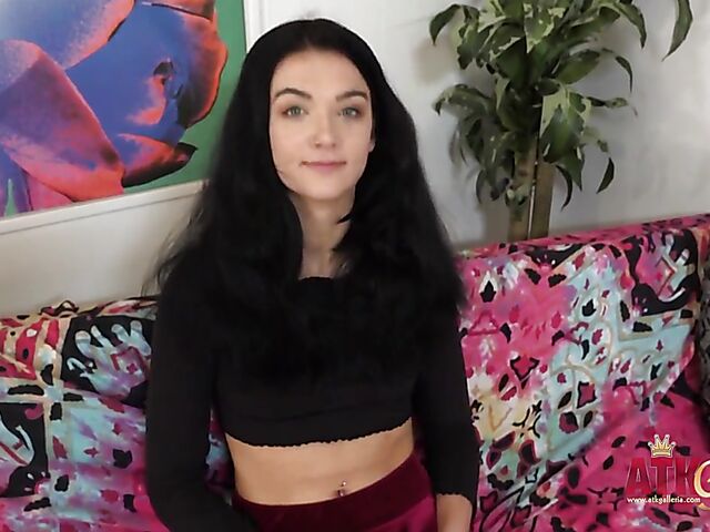 Naked interview with small tits brunette Rose Winters