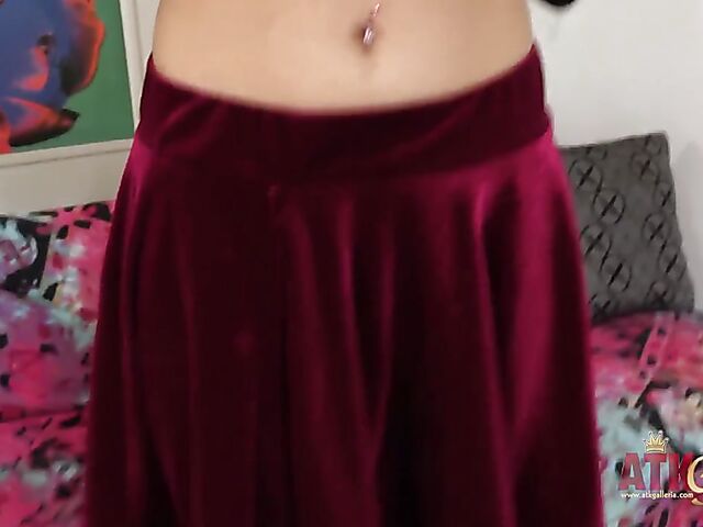 Naked interview with small tits brunette Rose Winters