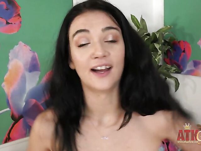 Naked interview with small tits brunette Rose Winters