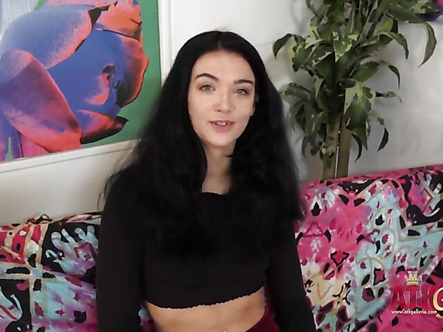 Naked interview with small tits brunette Rose Winters