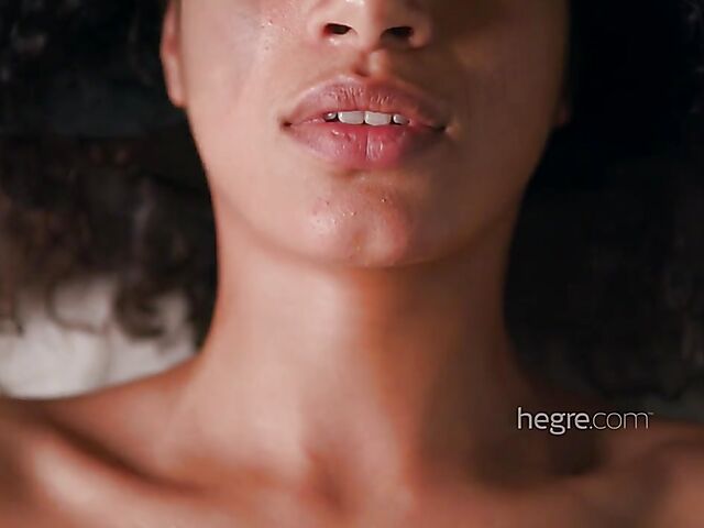 Erotic nude art solo with curly hair beauty Teti