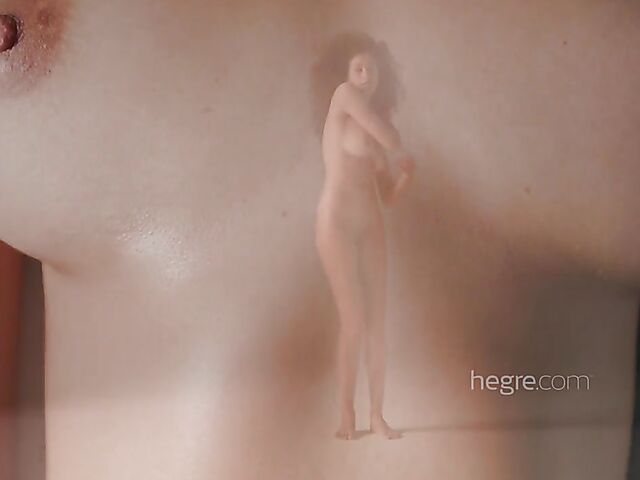 Erotic nude art solo with curly hair beauty Teti