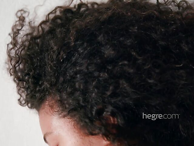 Erotic nude art solo with curly hair beauty Teti