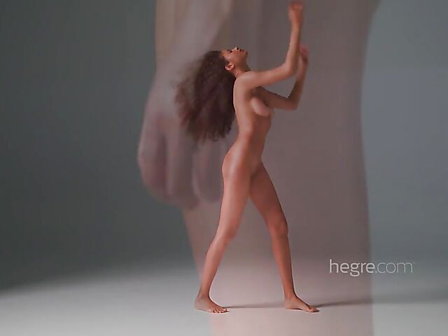 Erotic nude art solo with curly hair beauty Teti