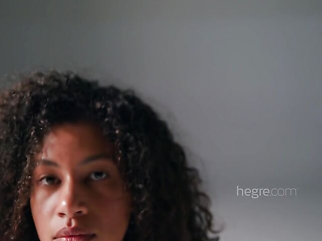 Erotic nude art solo with curly hair beauty Teti