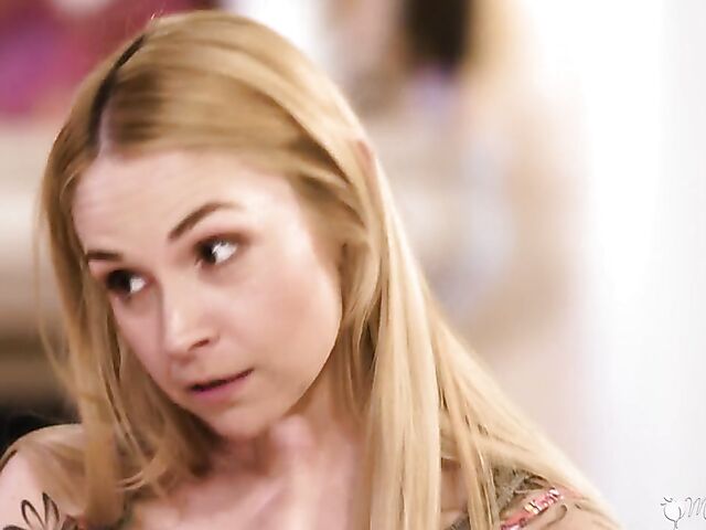 MIlf and teens lesbian foursome with Sarah Vandella, Lily Larimar, Athena Faris, and Maddy May