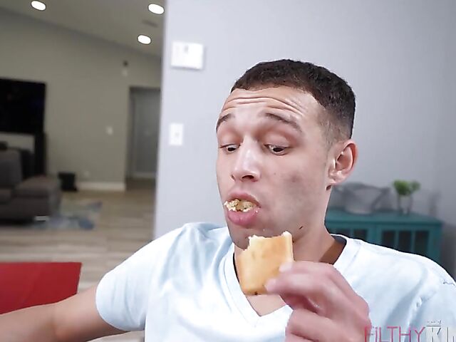 Brittany Andrews - Busty blonde MILF anal with her stepson in the bathroom