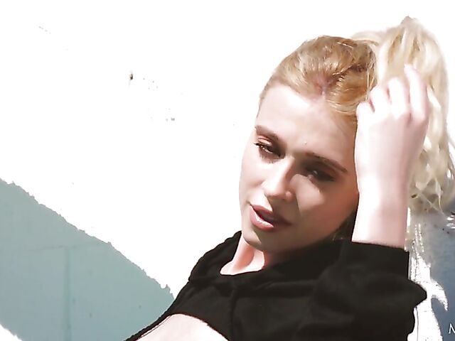 Nude workout in the sun and sexy masturbation with Riley Anne