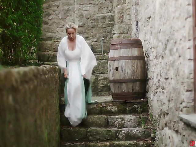 King Danny D fucks busty blonde mage Rebecca More with his big cock