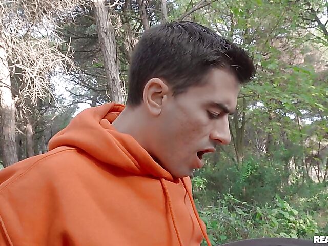 Forest anal with sexy camper Noa Tevez