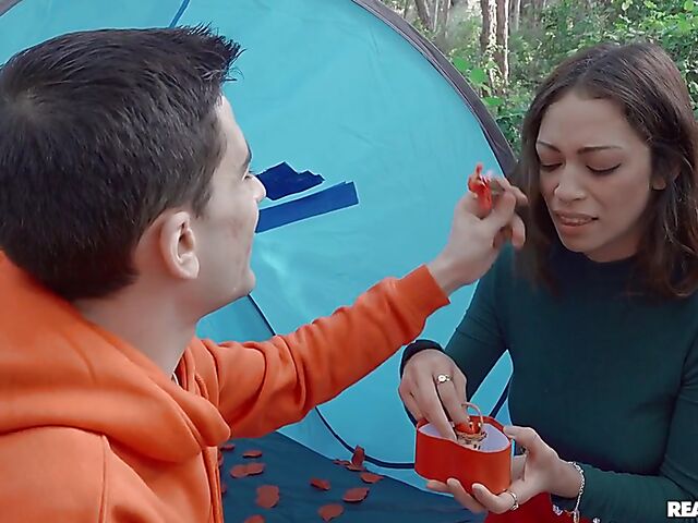 Forest anal with sexy camper Noa Tevez