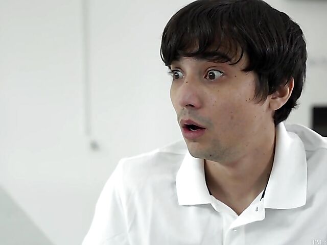 Milf captain Brandi Love threesome with young boys