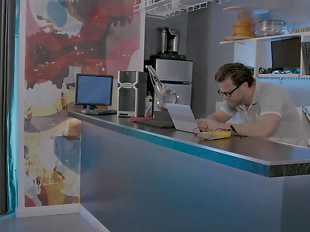 Paige Owens & Nathan Bronson - Trimmed pussy and pattern stockings to drive him crazy