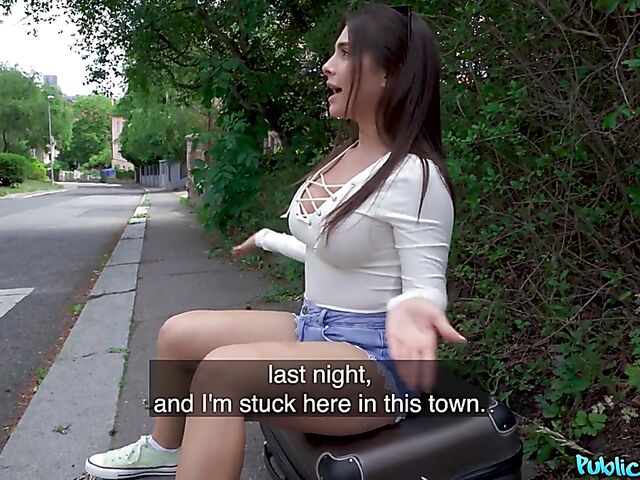 Public flashing and sex for money POV style with big titted Tru Kait