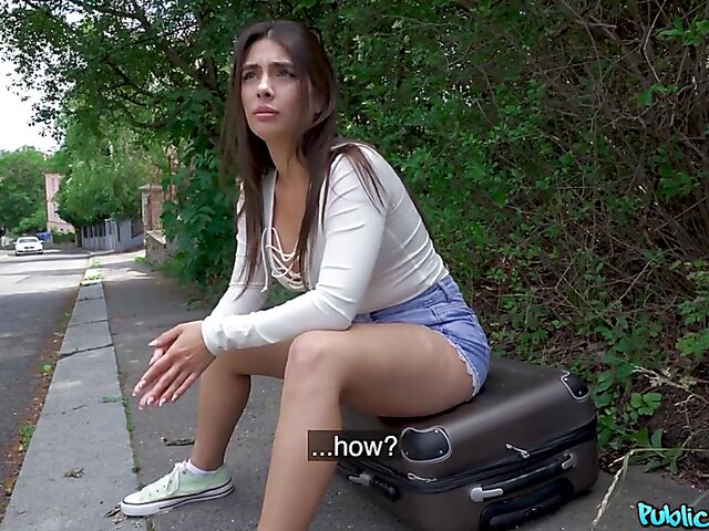 Public flashing and sex for money POV style with big titted Tru Kait