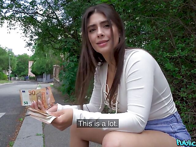 Public flashing and sex for money POV style with big titted Tru Kait