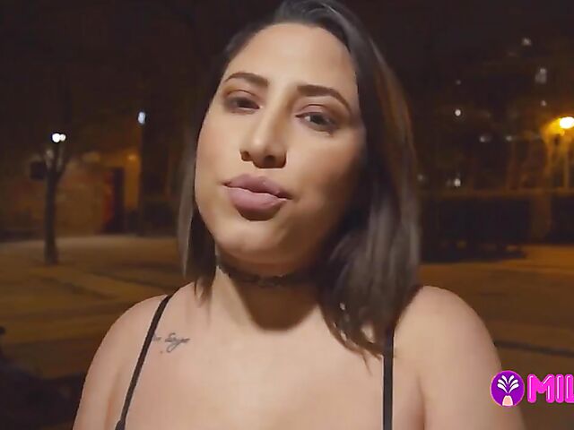 Big ass curvy latina Milky Peru gets picked up at night
