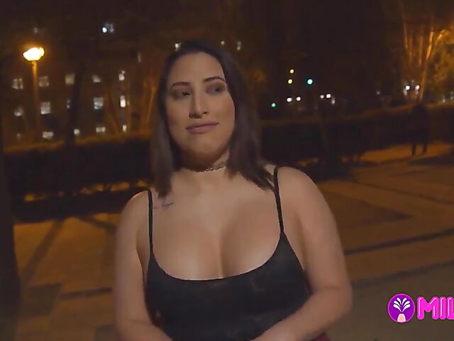 Big ass curvy latina Milky Peru gets picked up at night