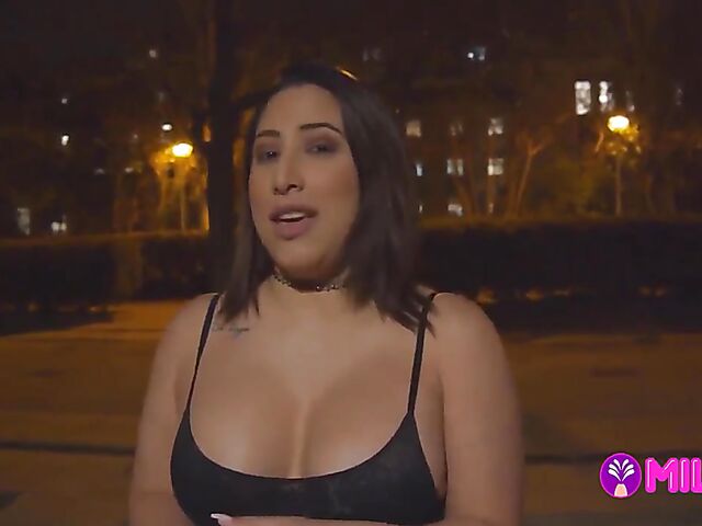 Big ass curvy latina Milky Peru gets picked up at night