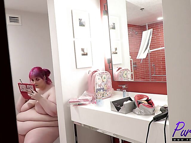 Autumn Hart - Pink haired super size BBW POV fucked after the shower
