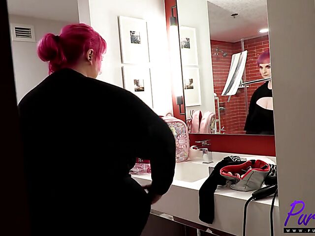 Autumn Hart - Pink haired super size BBW POV fucked after the shower