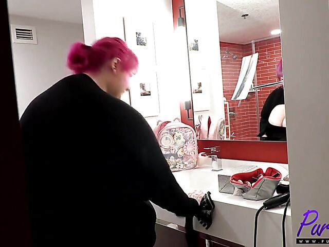 Autumn Hart - Pink haired super size BBW POV fucked after the shower