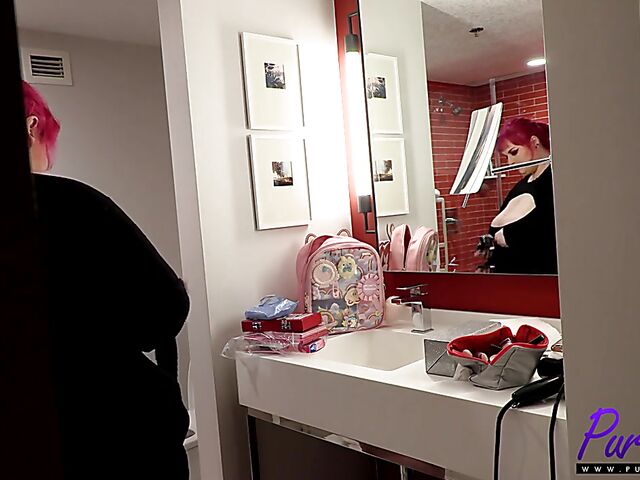 Autumn Hart - Pink haired super size BBW POV fucked after the shower