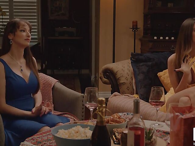 Lesbian foursome party with Spencer Bradley, Lexi Luna, Eliza Ibarra, and Sophia Burns