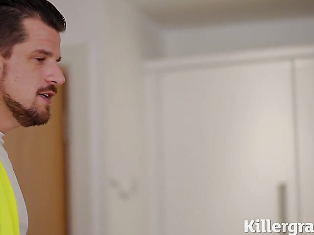 Pale anal girl Baby Kxtten gets ass banged by the handyman