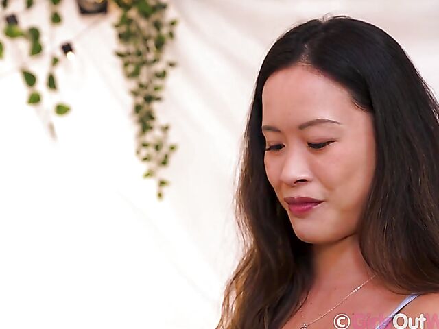 Amelia P & Mimi P - Shaved and hairy lesbian girls have a lovely glamping experience