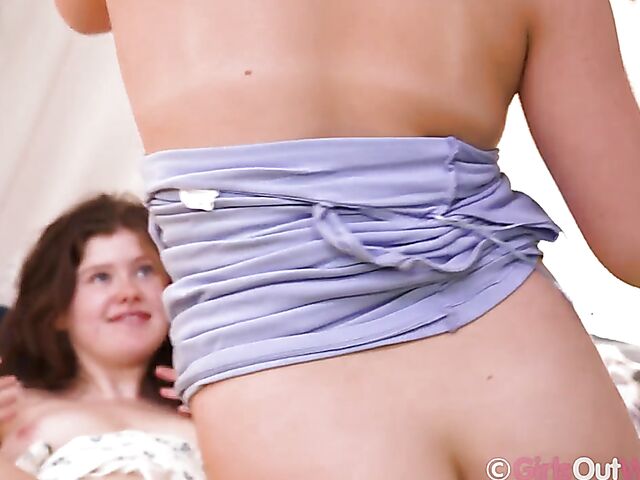 Amelia P & Mimi P - Shaved and hairy lesbian girls have a lovely glamping experience