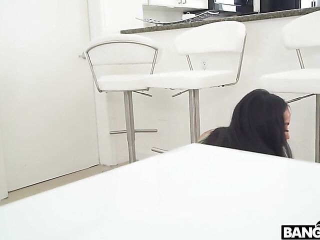 Luna Mills - Big tits asian maid anal with Johnny Love