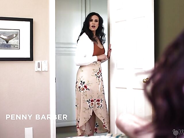 Lesbian trio with friend's stepmom featuring Sabina Rouge, Haley Reed, and Penny Barber