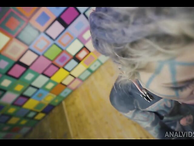 Totally tattooed anal POV style with inked freak Anuskatzz