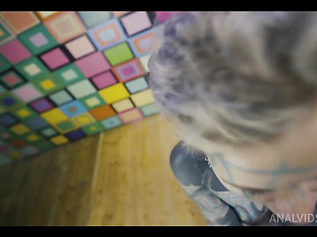 Totally tattooed anal POV style with inked freak Anuskatzz