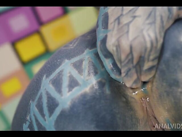 Totally tattooed anal POV style with inked freak Anuskatzz