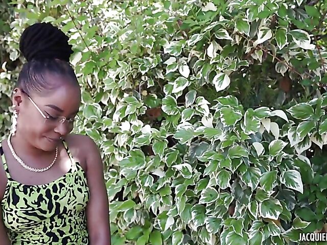 23-year-old French ebony babe Nathou gets pounded by a white cock