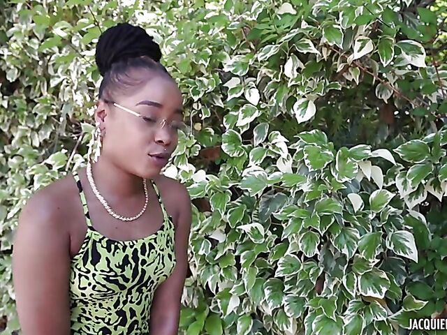 23-year-old French ebony babe Nathou gets pounded by a white cock