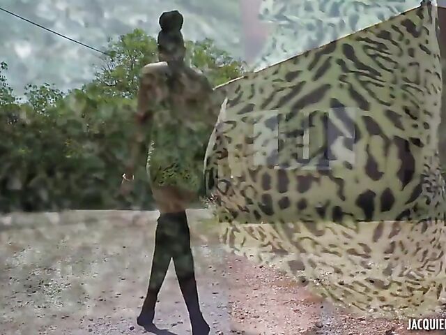 23-year-old French ebony babe Nathou gets pounded by a white cock