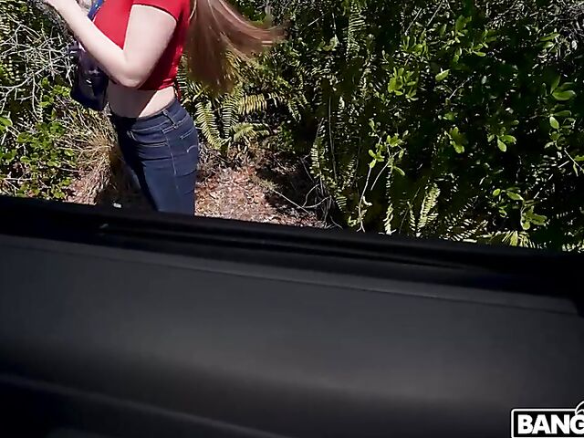 Van fuck for cash with natural boobs girl Josie Tucker